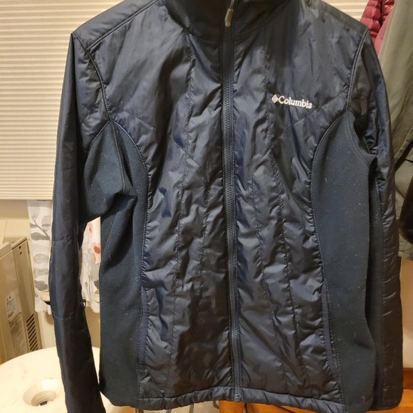 Columbia Double Layer Interchangable Purple/Pink Patterned Snow Sports Jacket - Picture 8 of 10